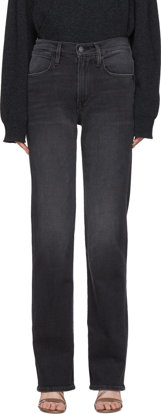 FRAME DENIM Black 'Le Hollywood' Jeans