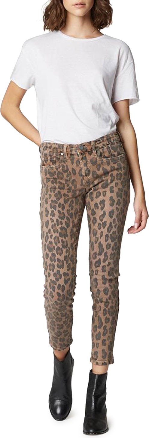 BLANKNYC The Reade Cropped Leopard-Print Skinny Jeans