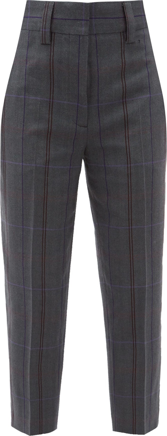 Acne Studios Checked wool-blend tailored trousers