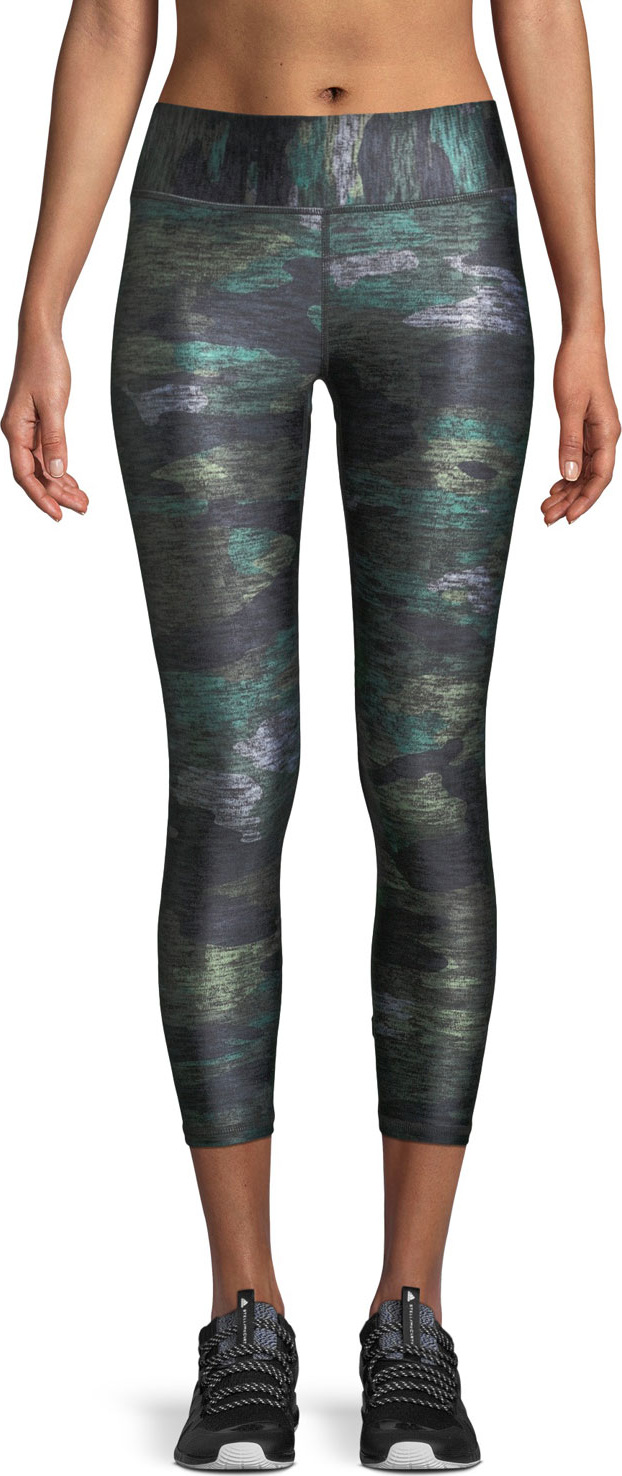 Terez Heathered Camo Tall Band Capri Leggings