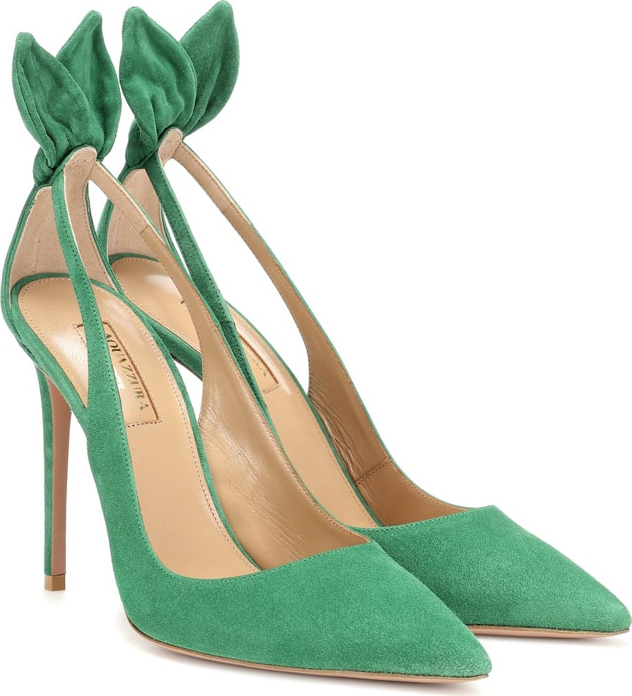 Aquazzura Exclusive to Mytheresa – Deneuve 105 suede pumps