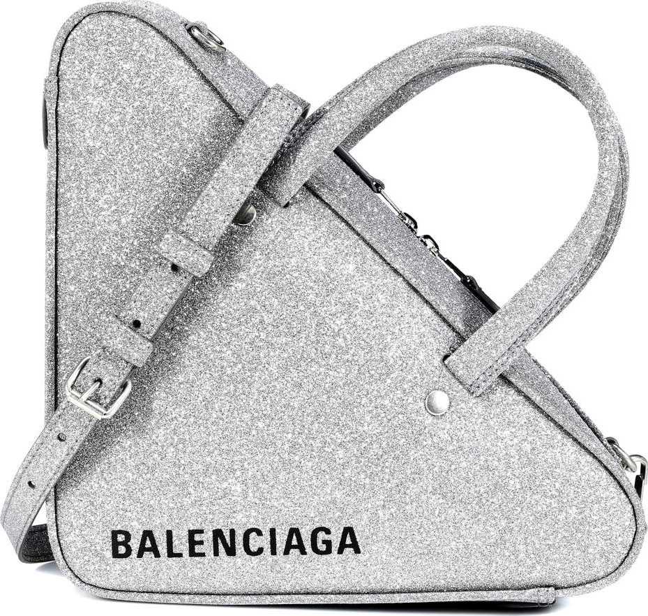 Balenciaga Triangle Duffle XS glitter tote