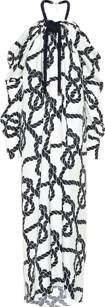 Monse Printed silk twill gown