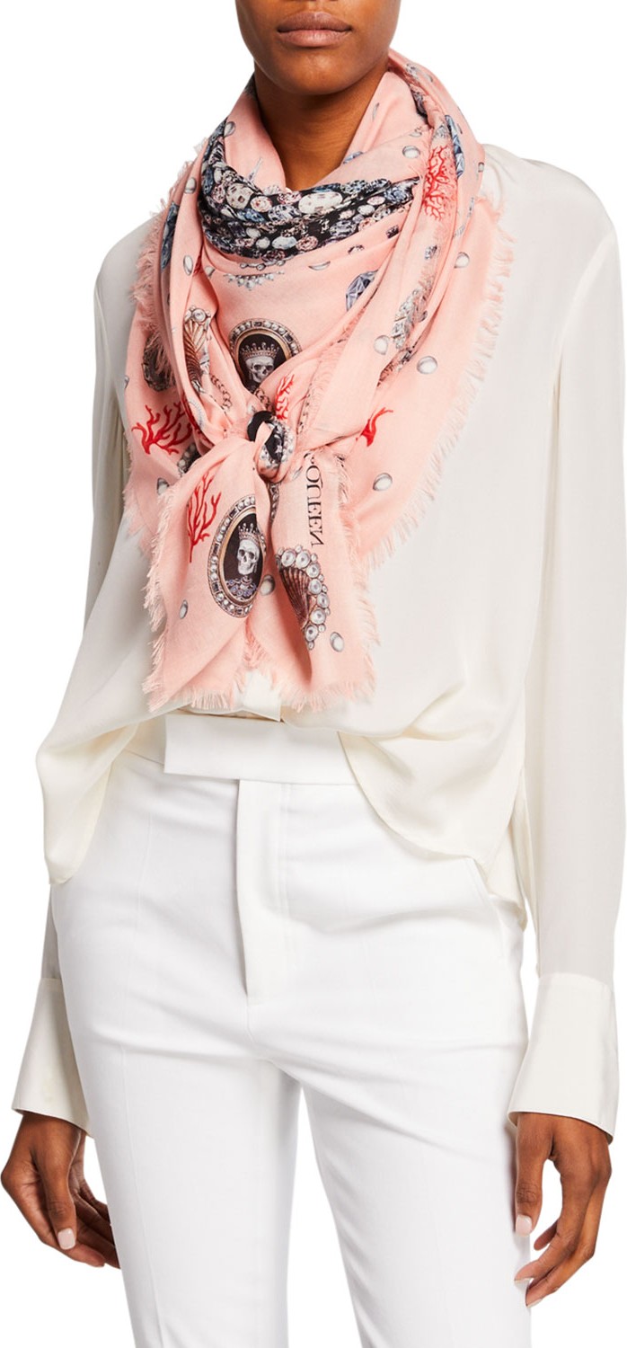 Alexander McQueen Lost At Sea Fringe Shawl