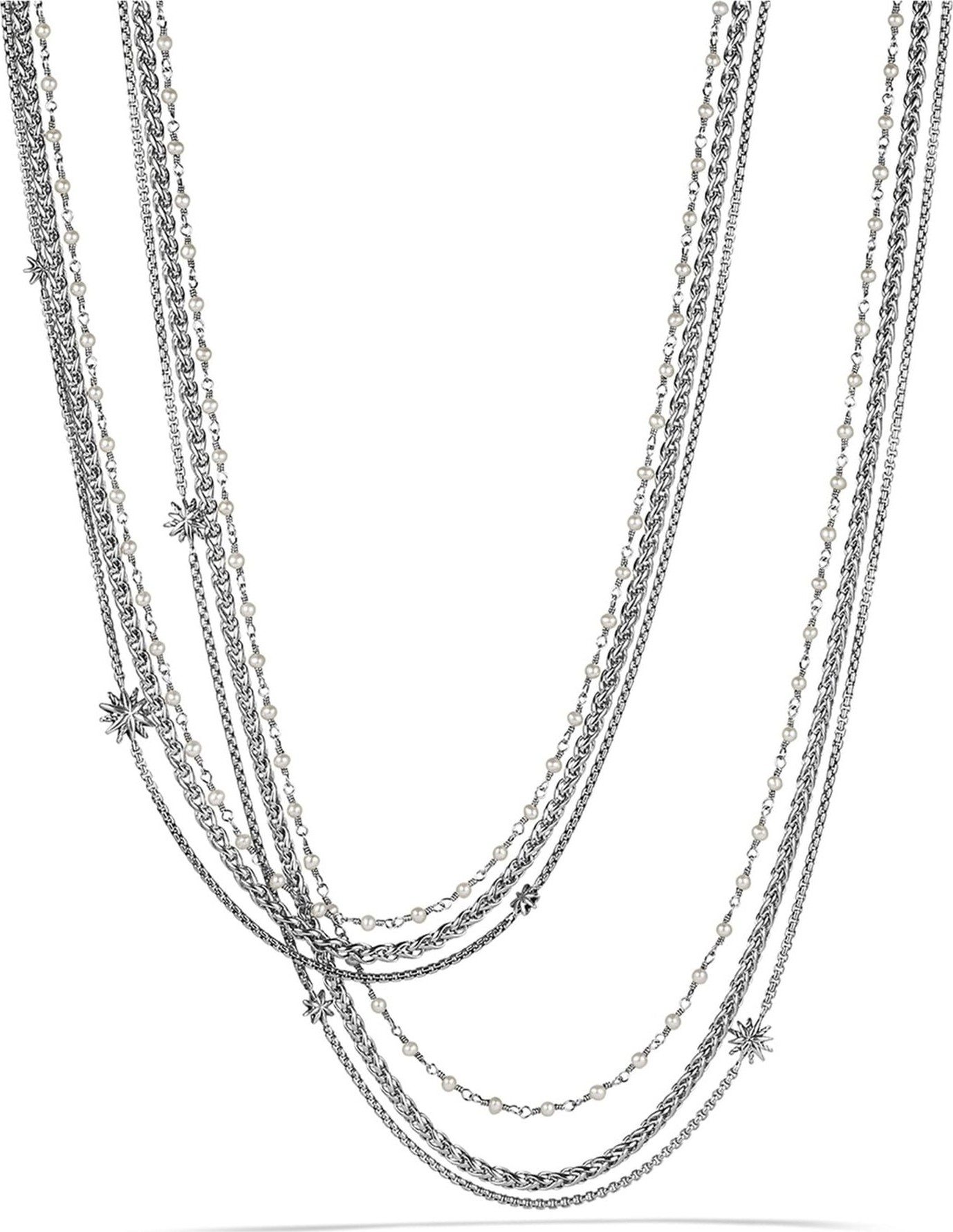 David Yurman 'Starburst' Chain Necklace with Pearls