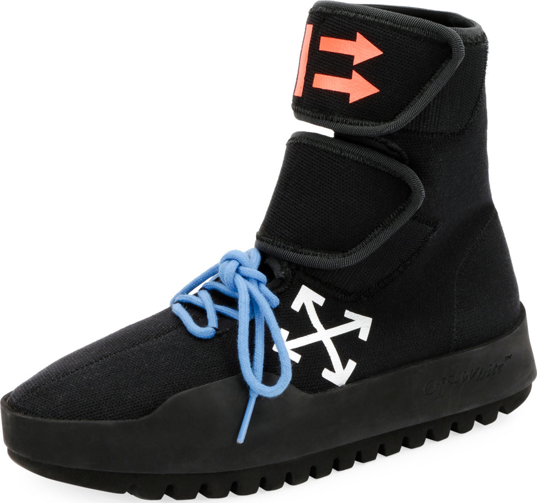 Off White Moto Wrap Scuba Runner Sneakers with Arrows