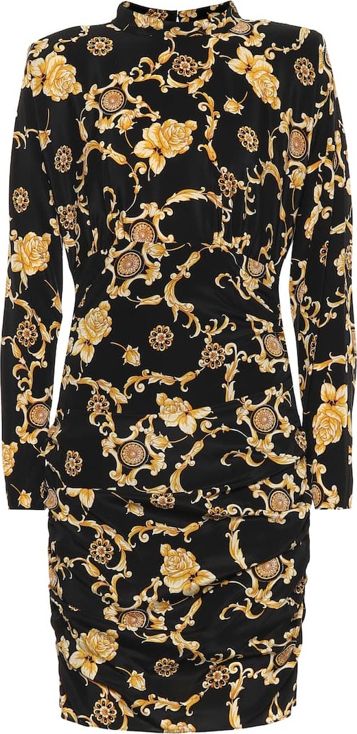Veronica Beard Printed stretch silk minidress