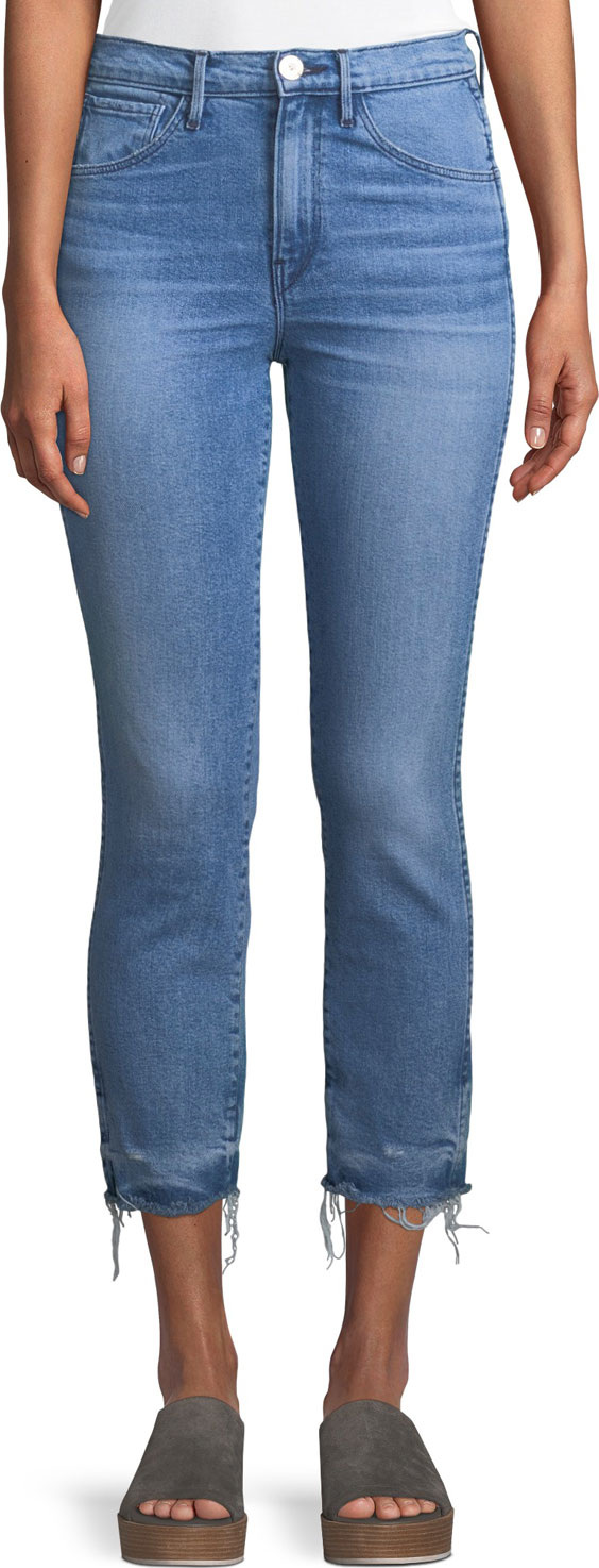 3X1 W3 Authentic Straight-Leg Crop Jeans