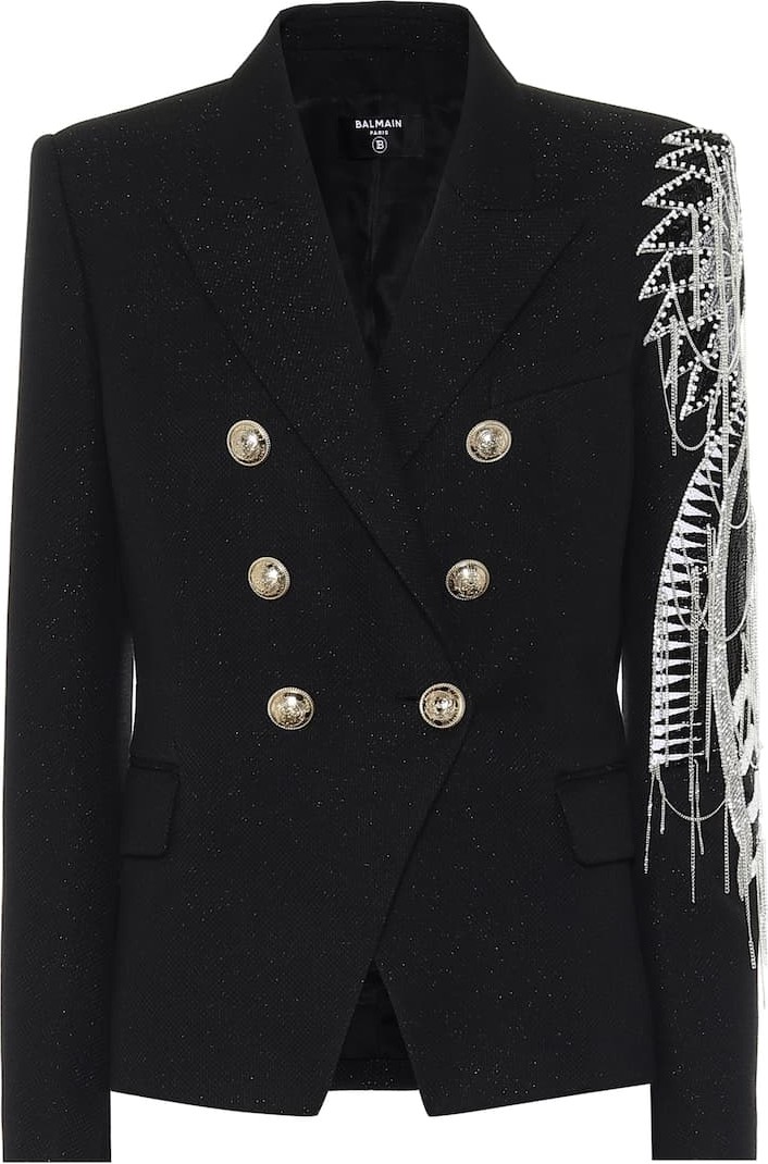 Balmain Crystal-embellished blazer