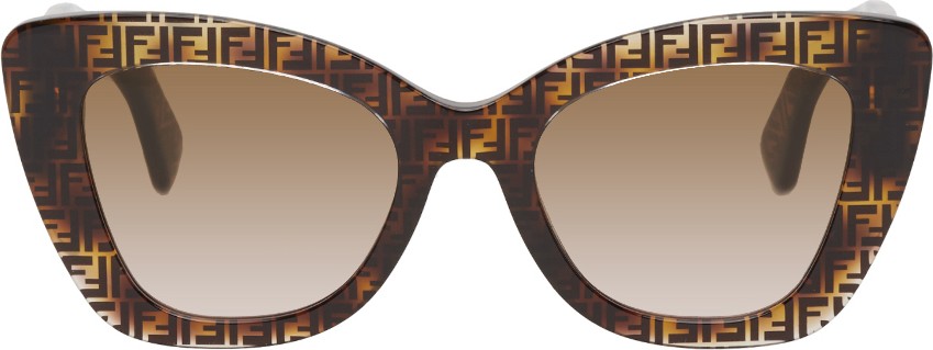 Fendi Tortoiseshell 'F Is Fendi' Cat-Eye Sunglasses