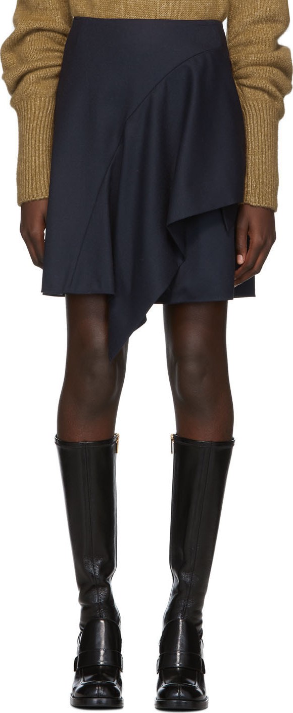 Chloe Blue Drape Miniskirt