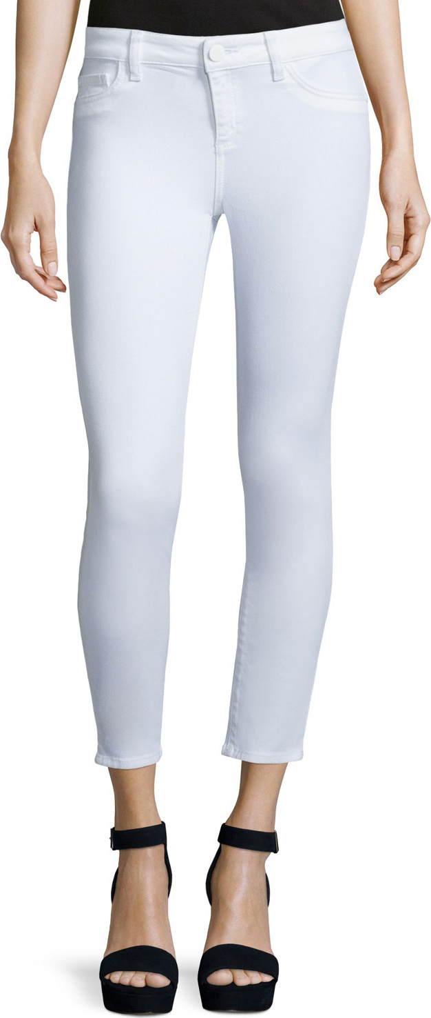 DL1961 Florence Instaculpt Cropped Skinny Jeans, Porcelain