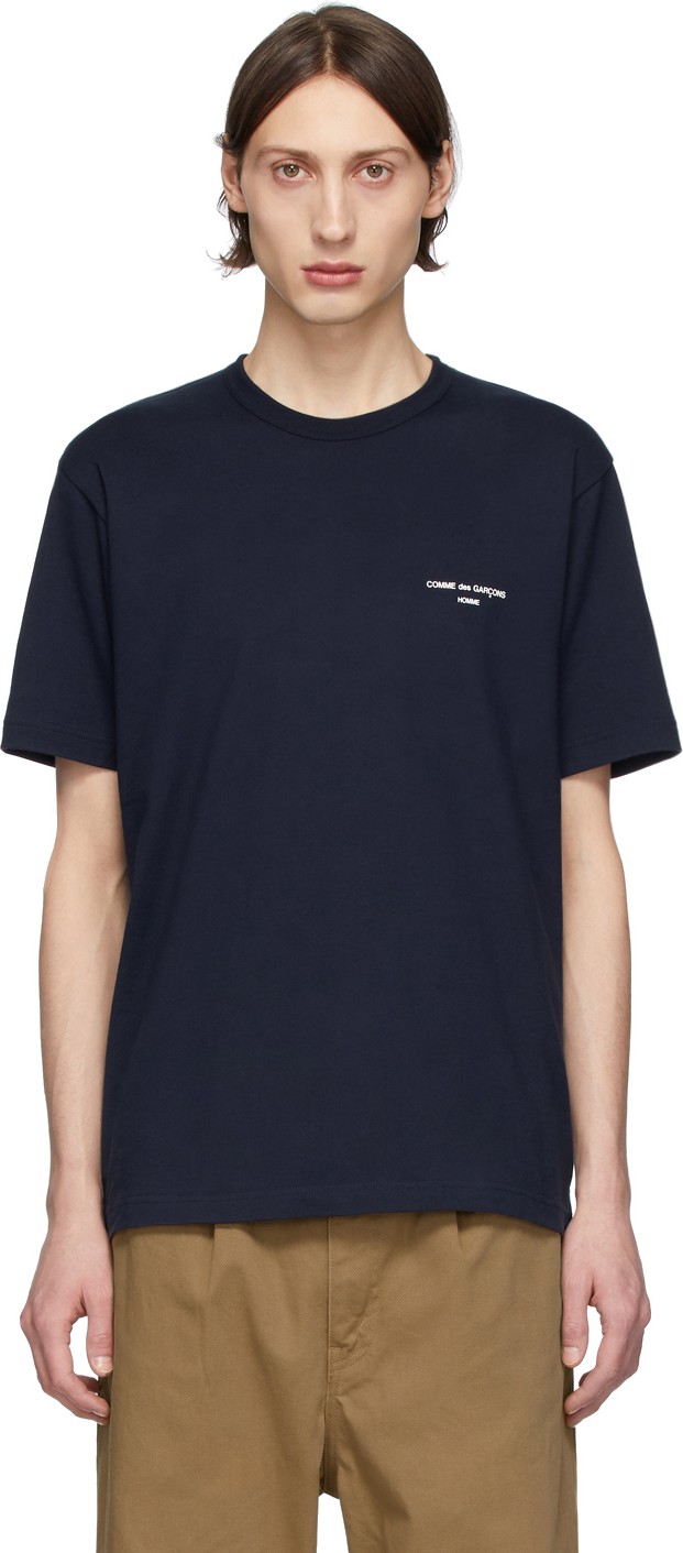 Comme des Garçons Homme Navy Logo T-Shirt