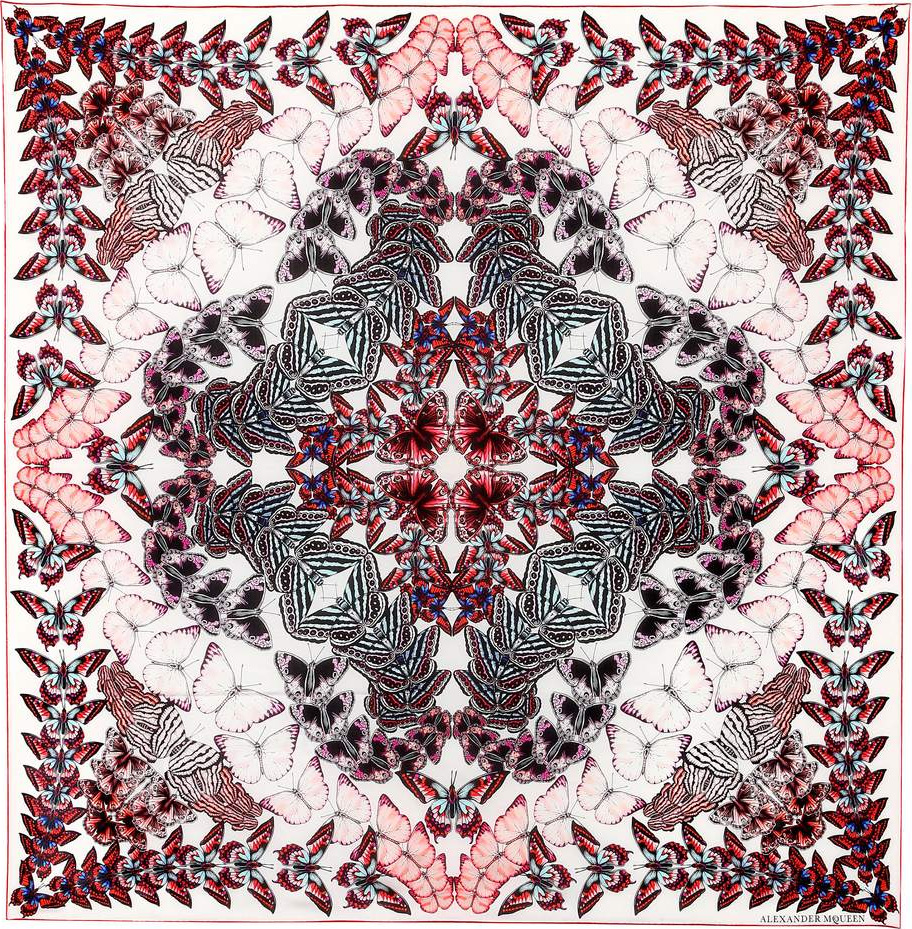 Alexander McQueen Printed silk scarf