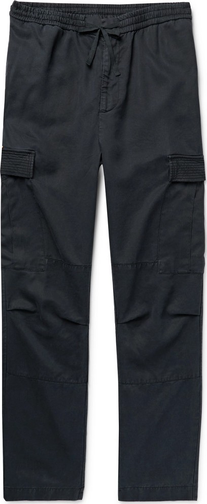 Officine Générale Tapered Lyocell Drawstring Cargo Trousers