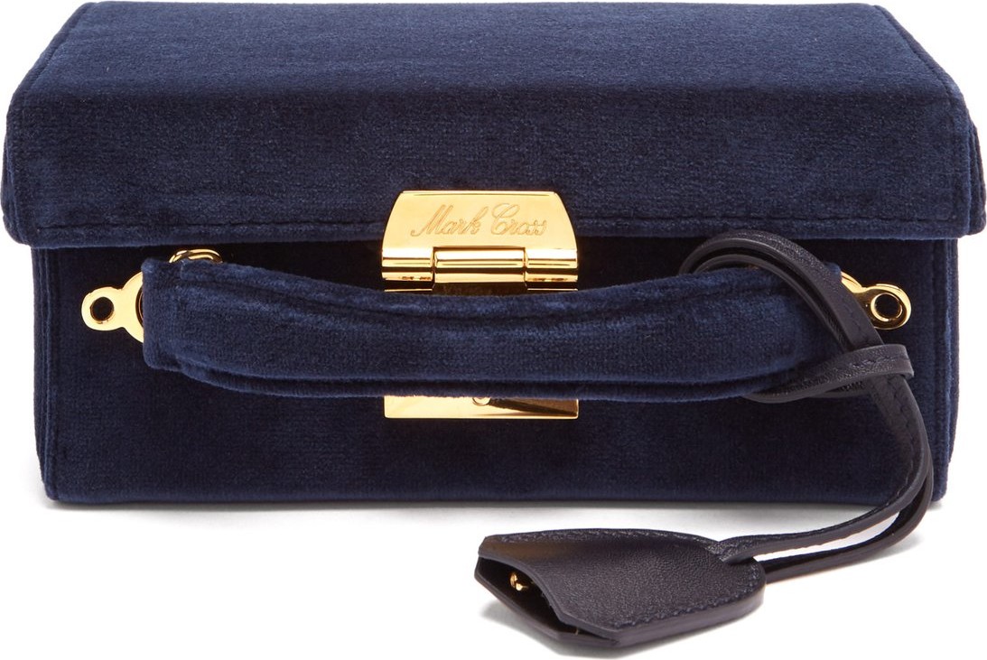 Mark Cross Grace small velvet cross-body bag