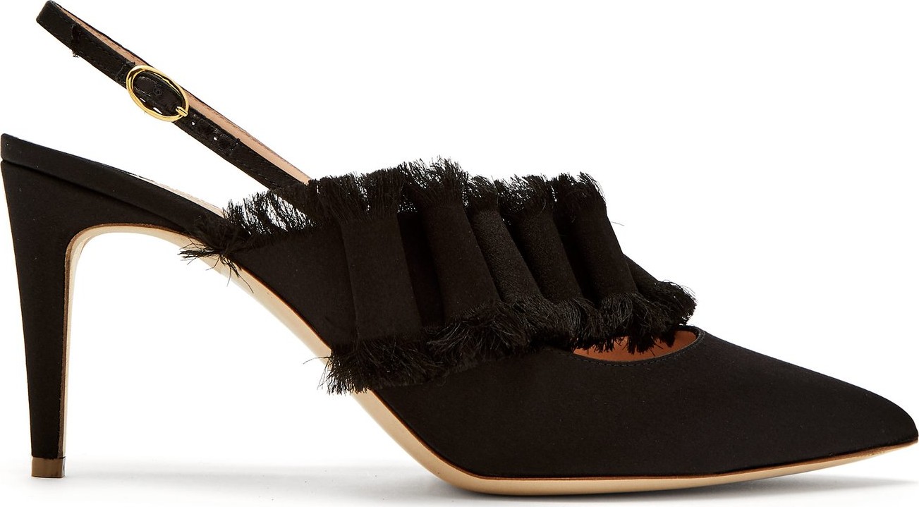 Rupert Sanderson Victoria satin slingback pumps