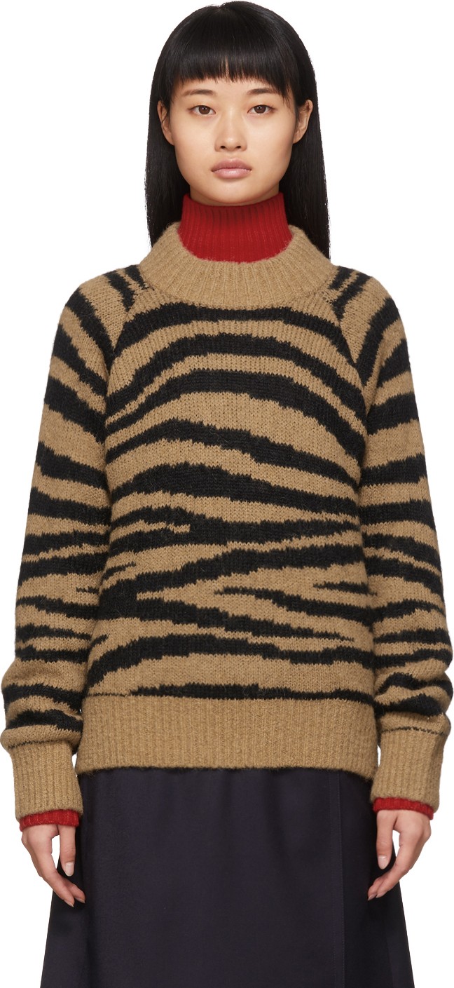 A.P.C. Tan & Black Jemima Sweater