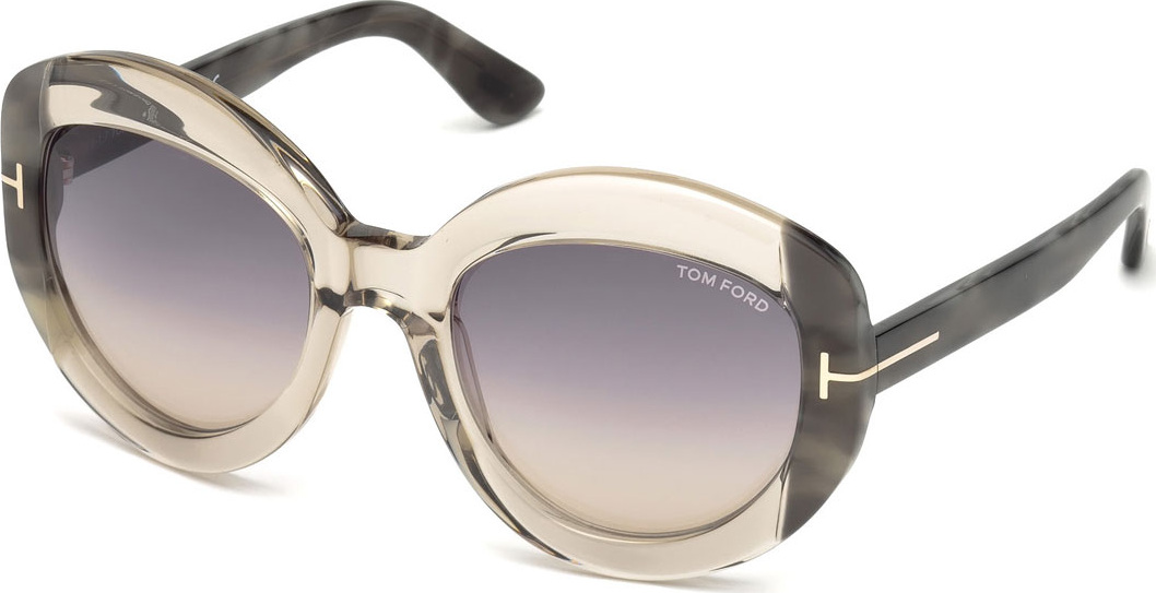 TOM FORD Bianca Two-Tone Acetate Gradient Sunglasses, Champagne