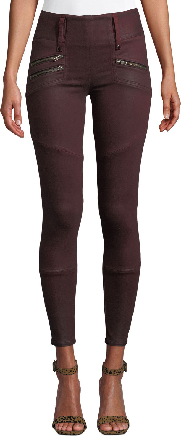 Hudson High-Rise Moto Skinny Ankle Jeans