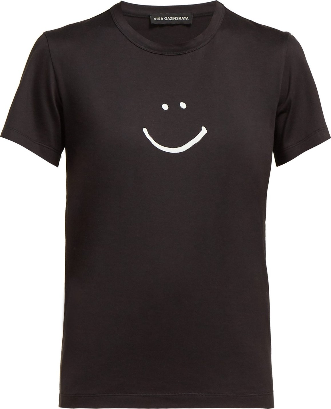 Vika Gazinskaya Smiley face-print cotton-jersey T-shirt