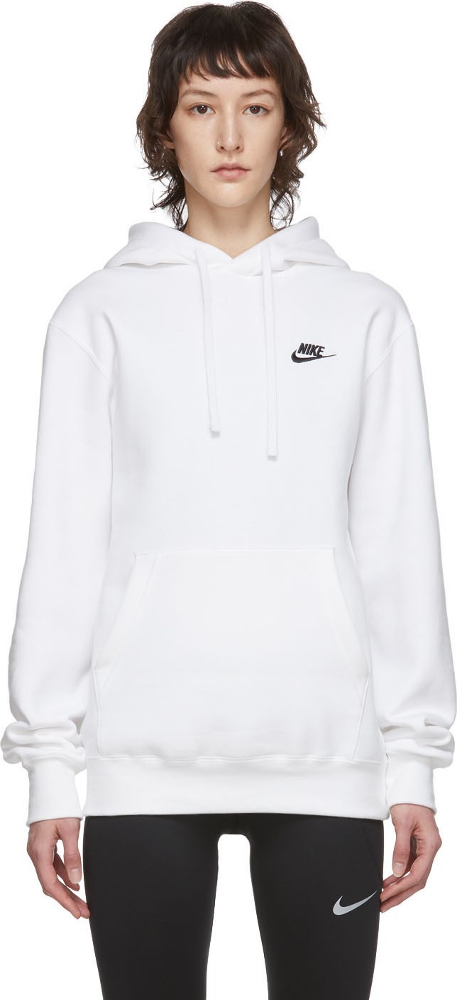 Nike White Sportswear Club Hoodie