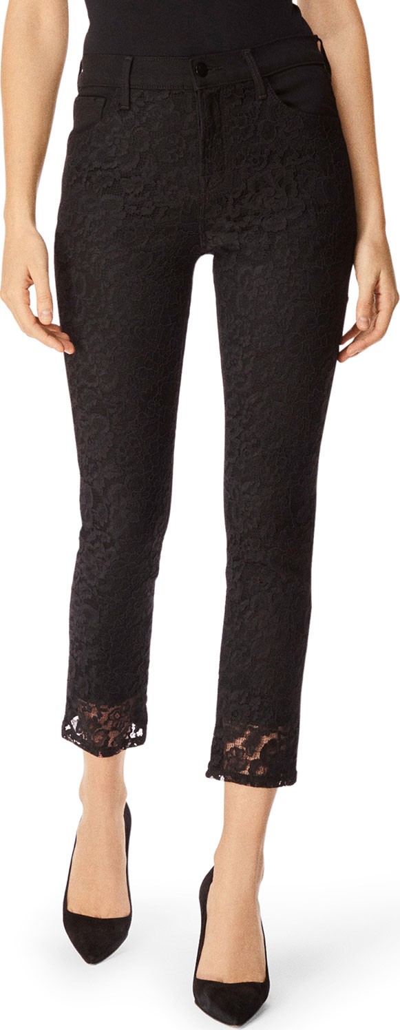 J BRAND Ruby High-Rise Cropped Cigarette Jeans