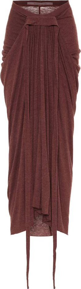 Rick Owens Lilies draped knit skirt