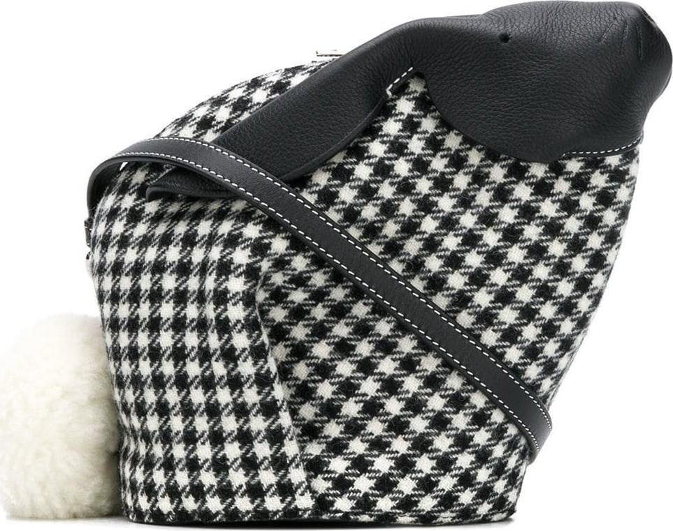 LOEWE houdstooth bunny mini bag
