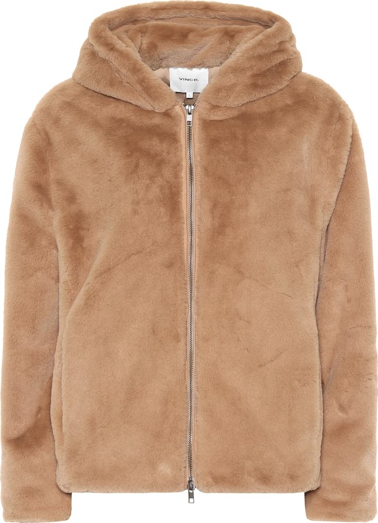 Vince Hooded faux fur jacket