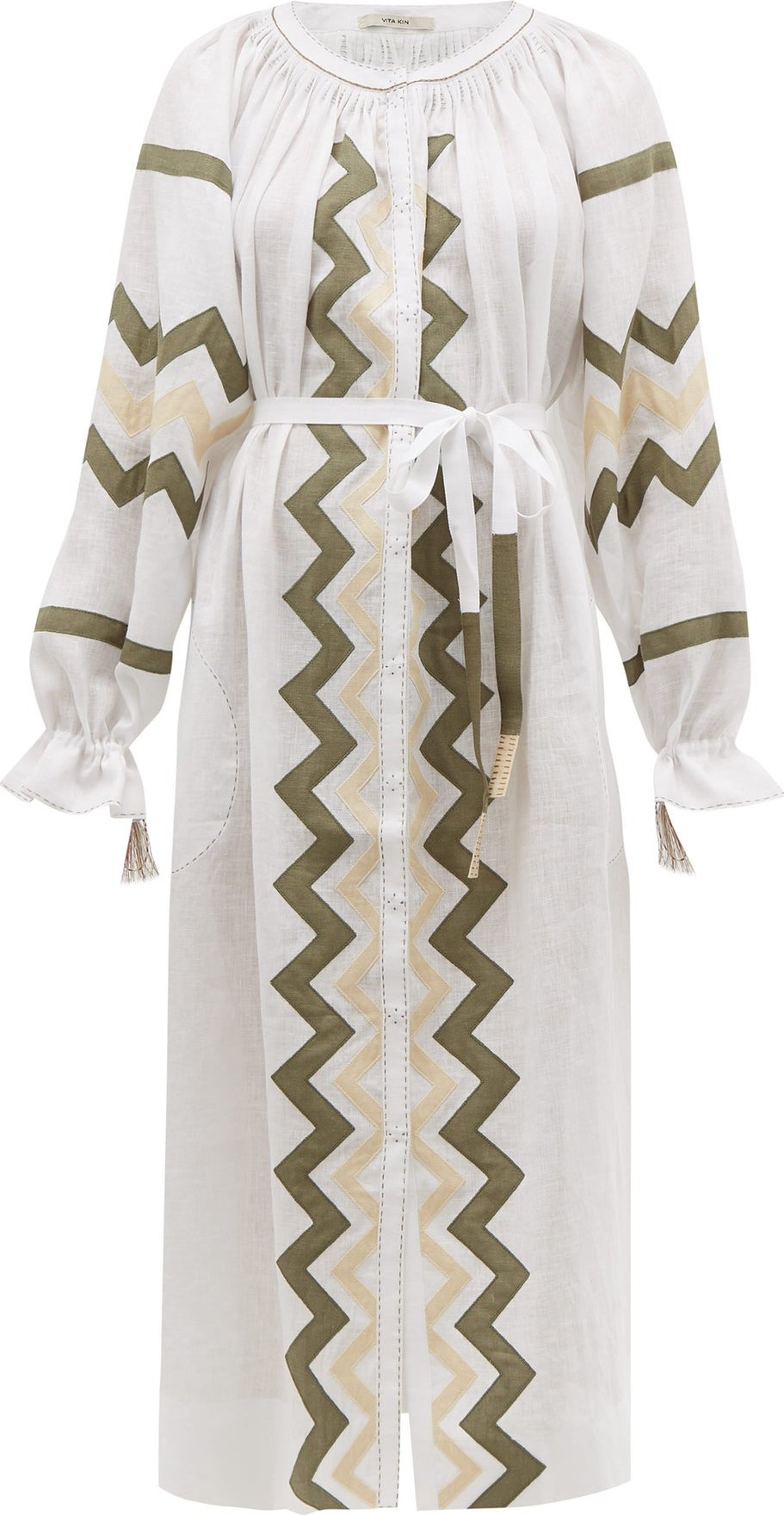 Vita Kin Zanzibar embroidered linen dress