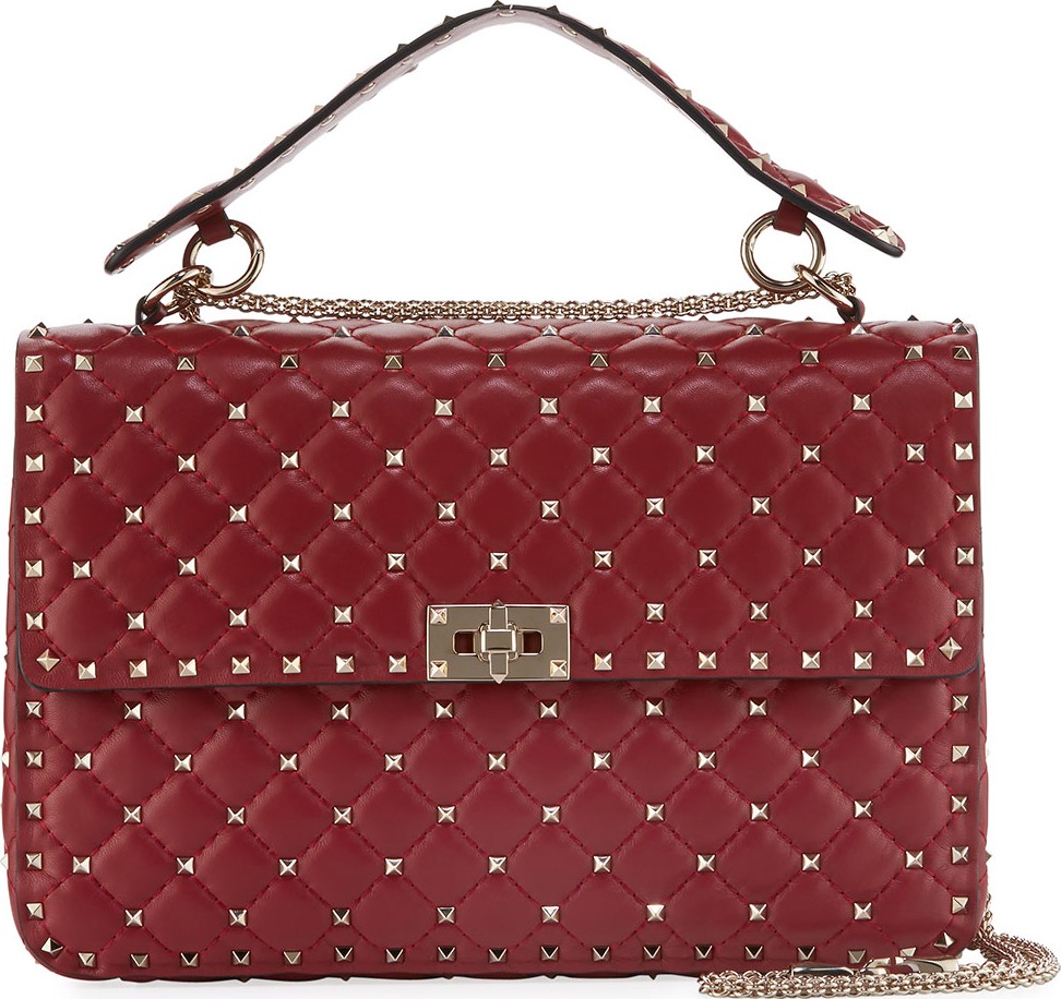 Valentino Rockstud Spike Large Quilted Shoulder Bag