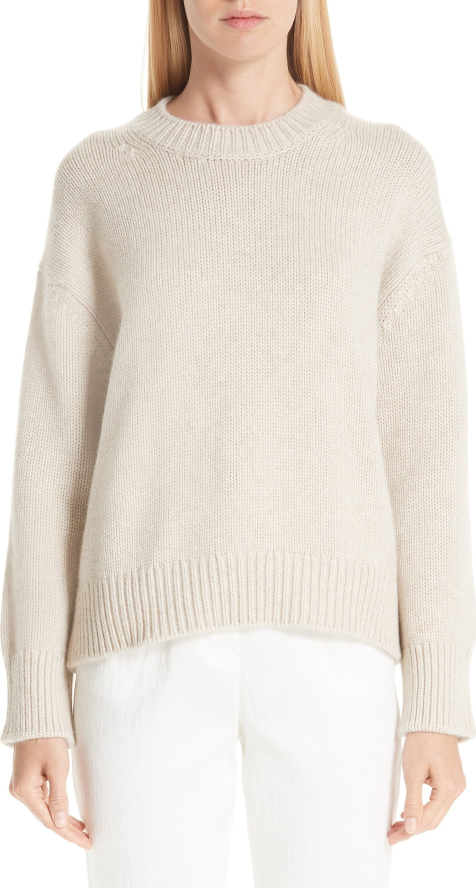 Mansur Gavriel Rib Trim Cashmere Sweater
