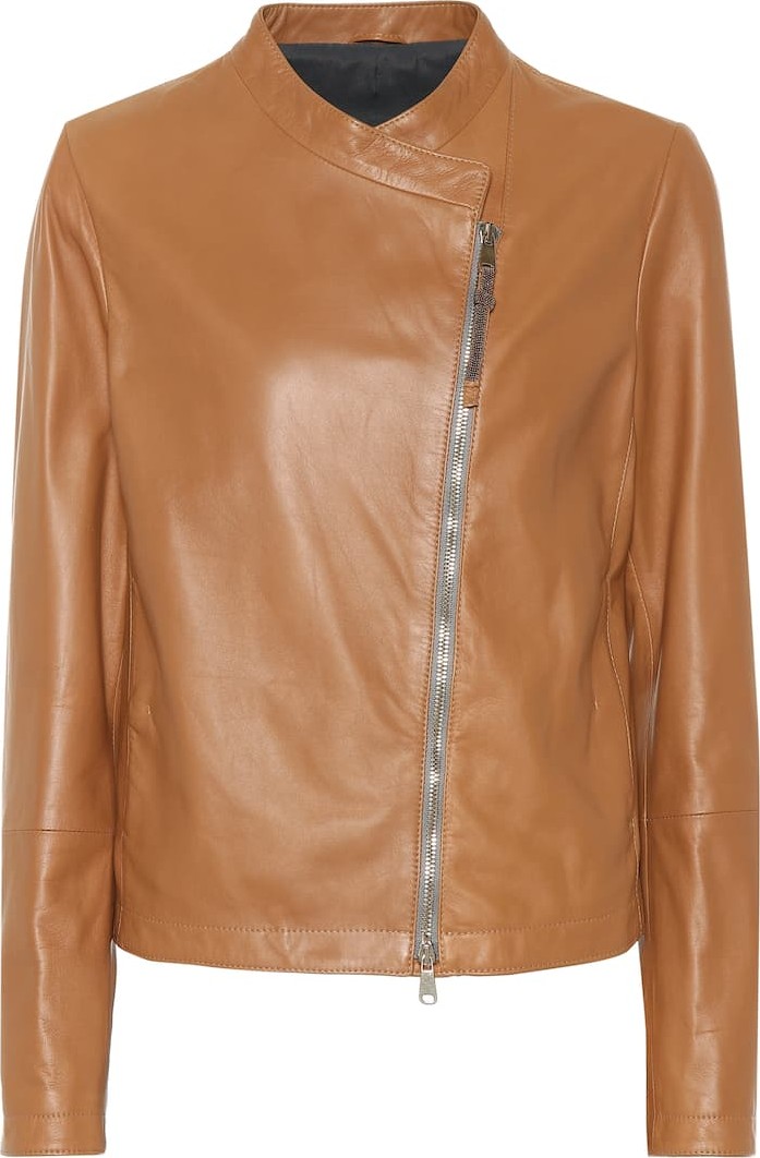 Brunello Cucinelli Nappa leather biker jacket