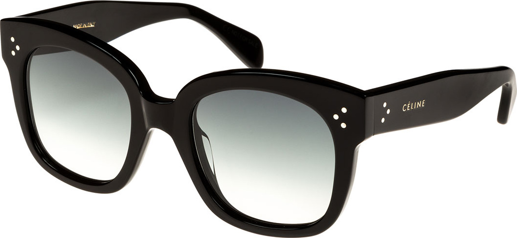 Celine Square Gradient Acetate Sunglasses, Black Pattern