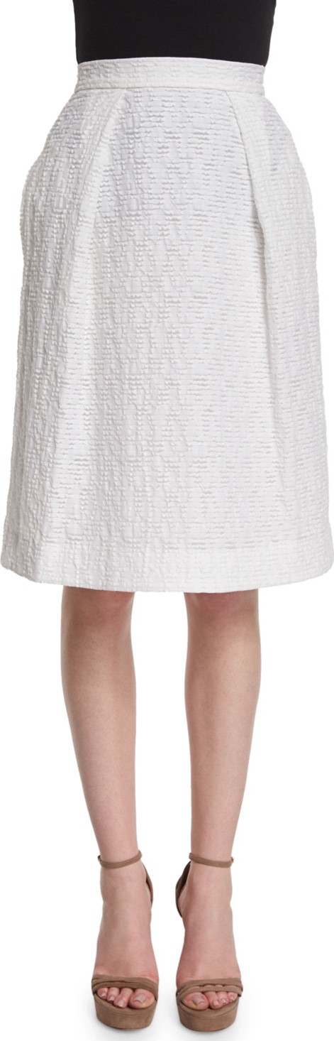 Prabal Gurung Pleated-Front Flippy Skirt