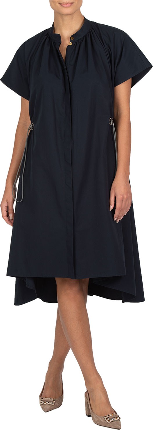 Eleventy Poplin Drawstring-Waist Dress