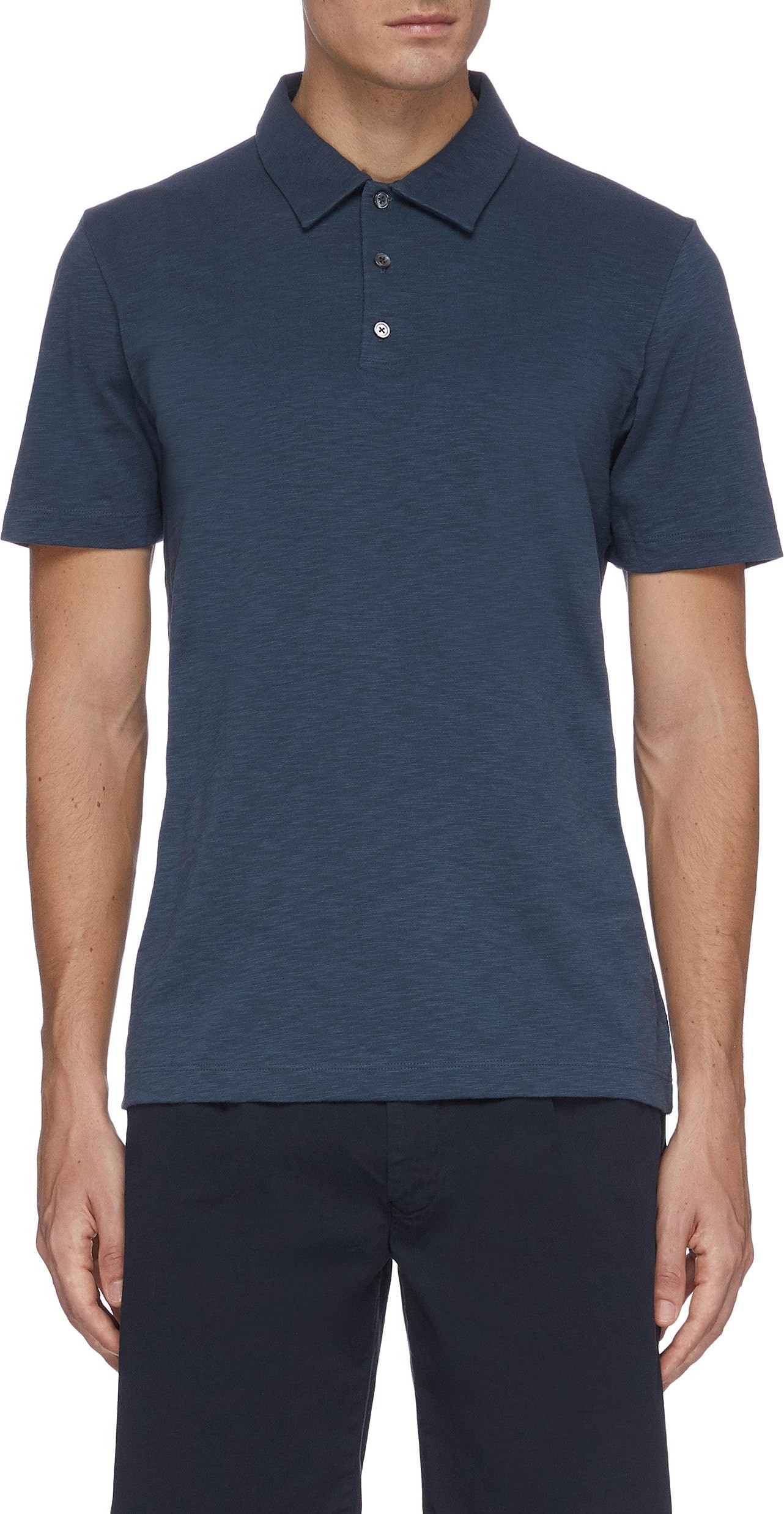 Theory Cotton slub polo shirt