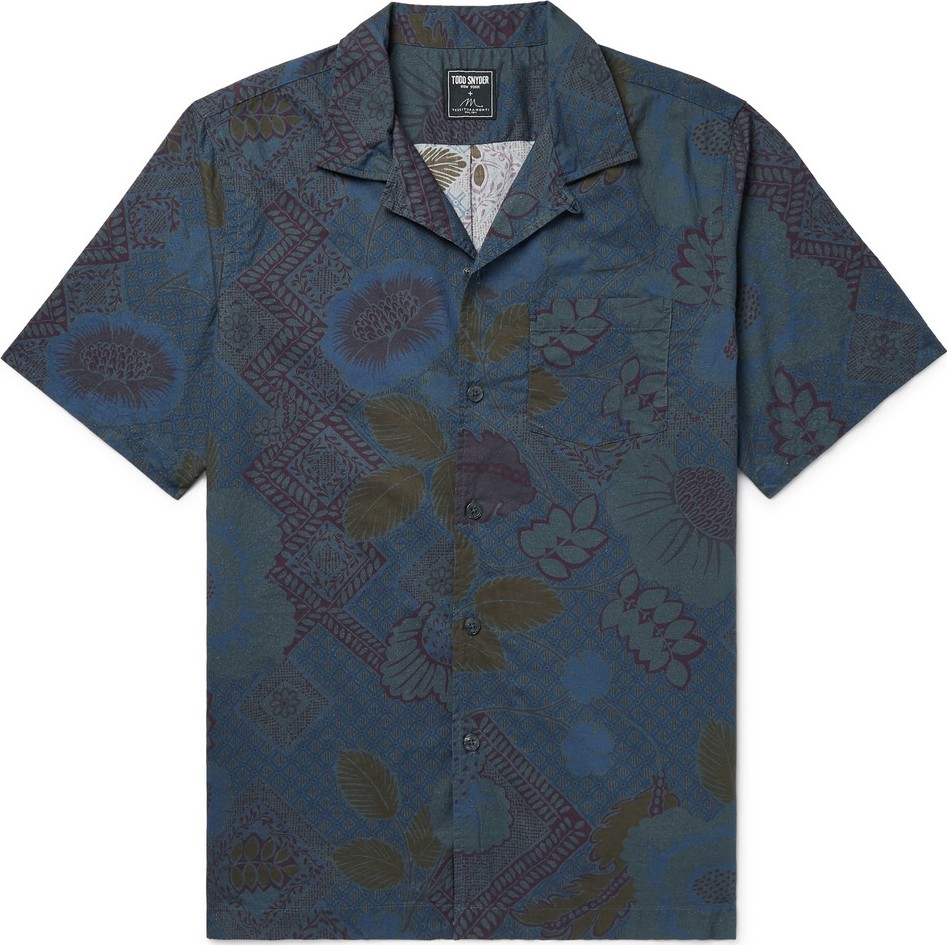 Todd Snyder Slim-Fit Camp-Collar Printed Cotton Shirt