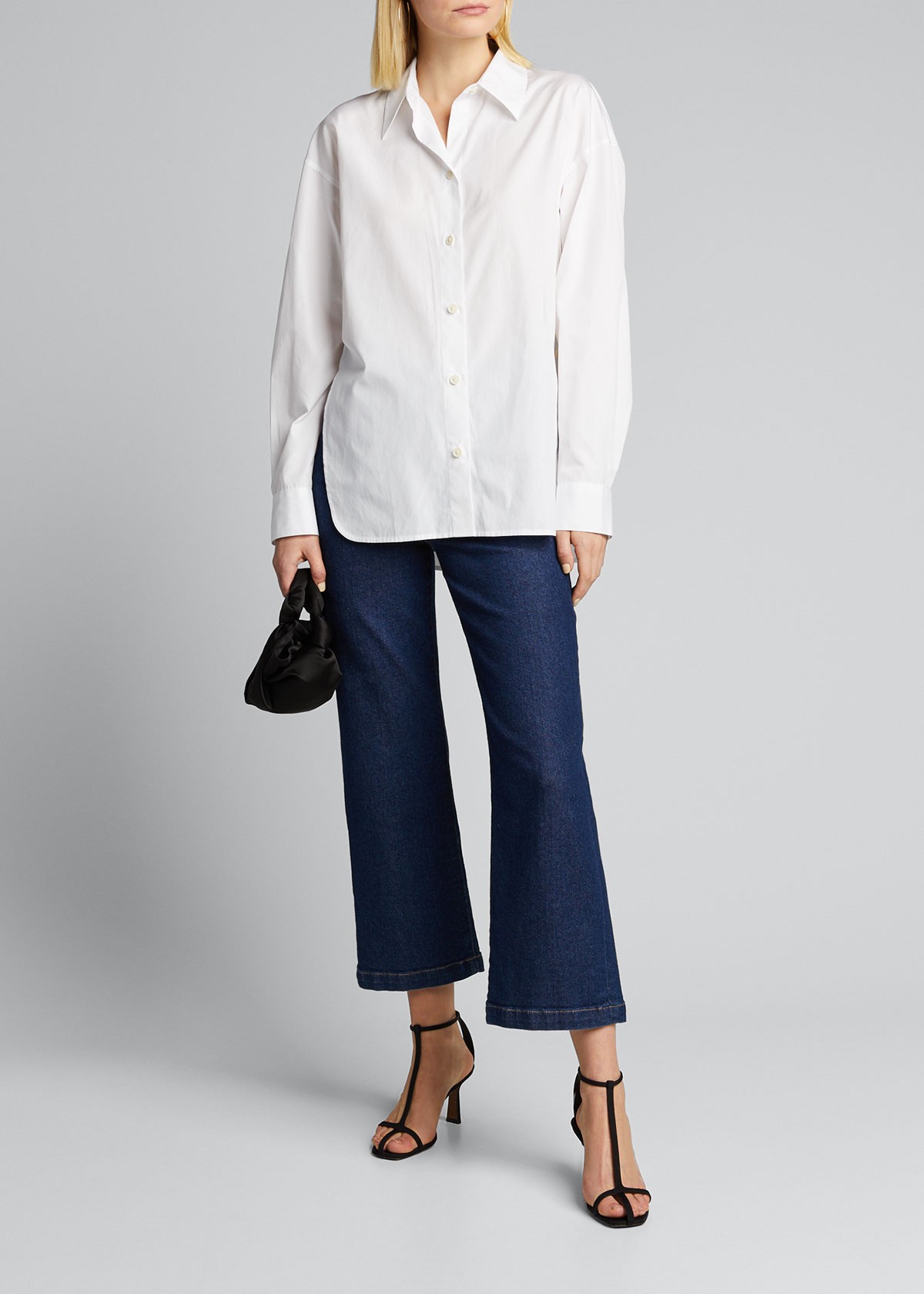 Vince Convertible Button-Down Cotton Shirt