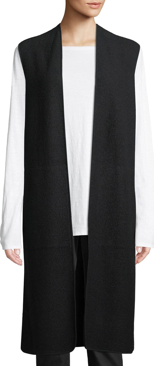 Eileen Fisher Lightweight Boiled Wool Vest