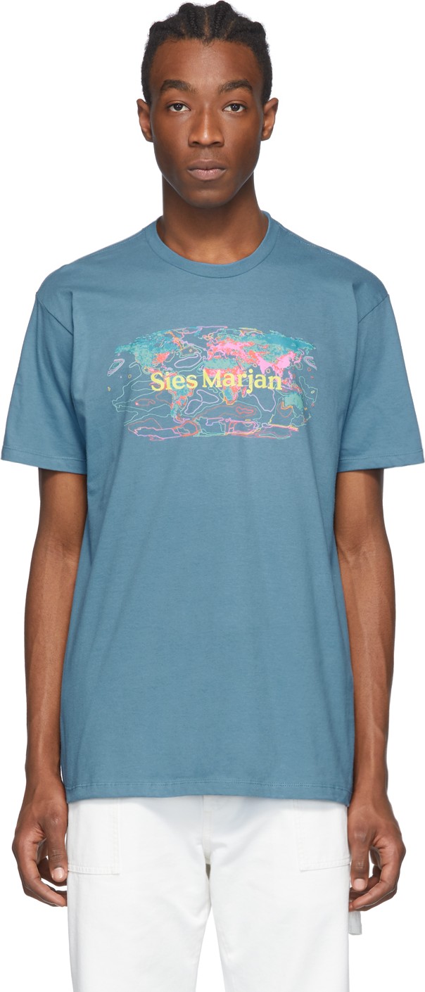Sies Marjan Blue Rem Koolhaas Edition Logo Colorworld T-Shirt