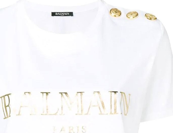 Balmain embellished buttons T-shirt