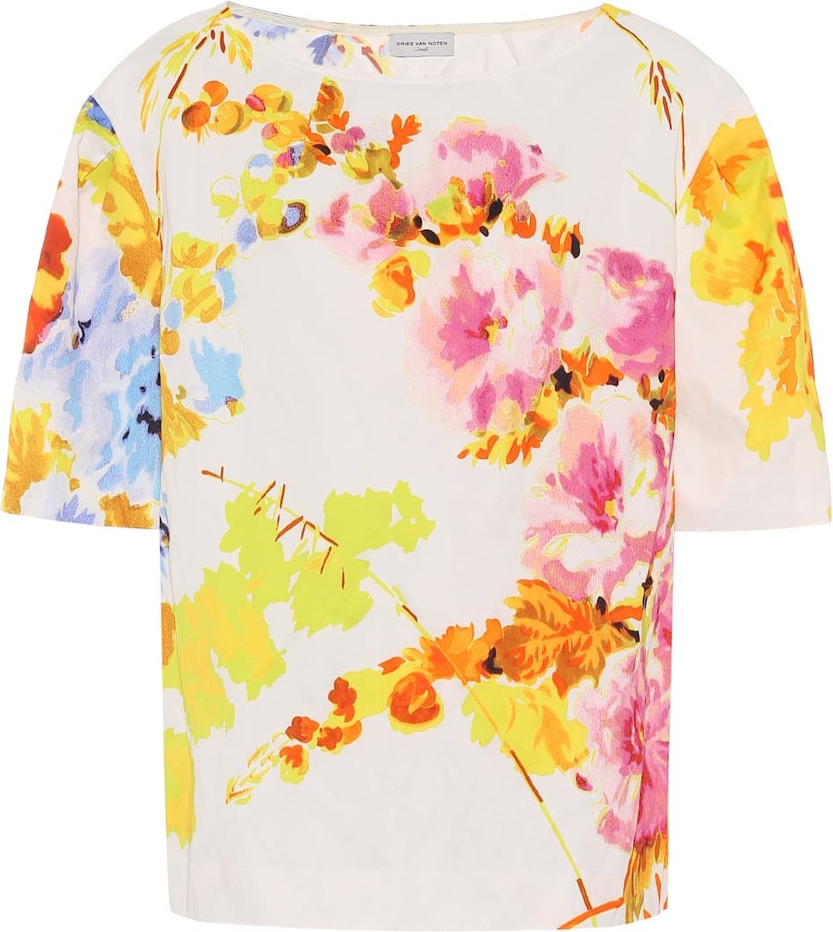 Dries Van Noten Floral jacquard top