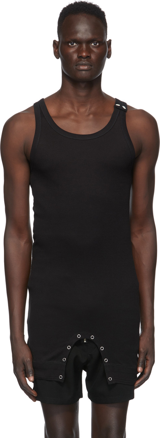 Takahiromiyashita The Soloist - Black Short Tank Top