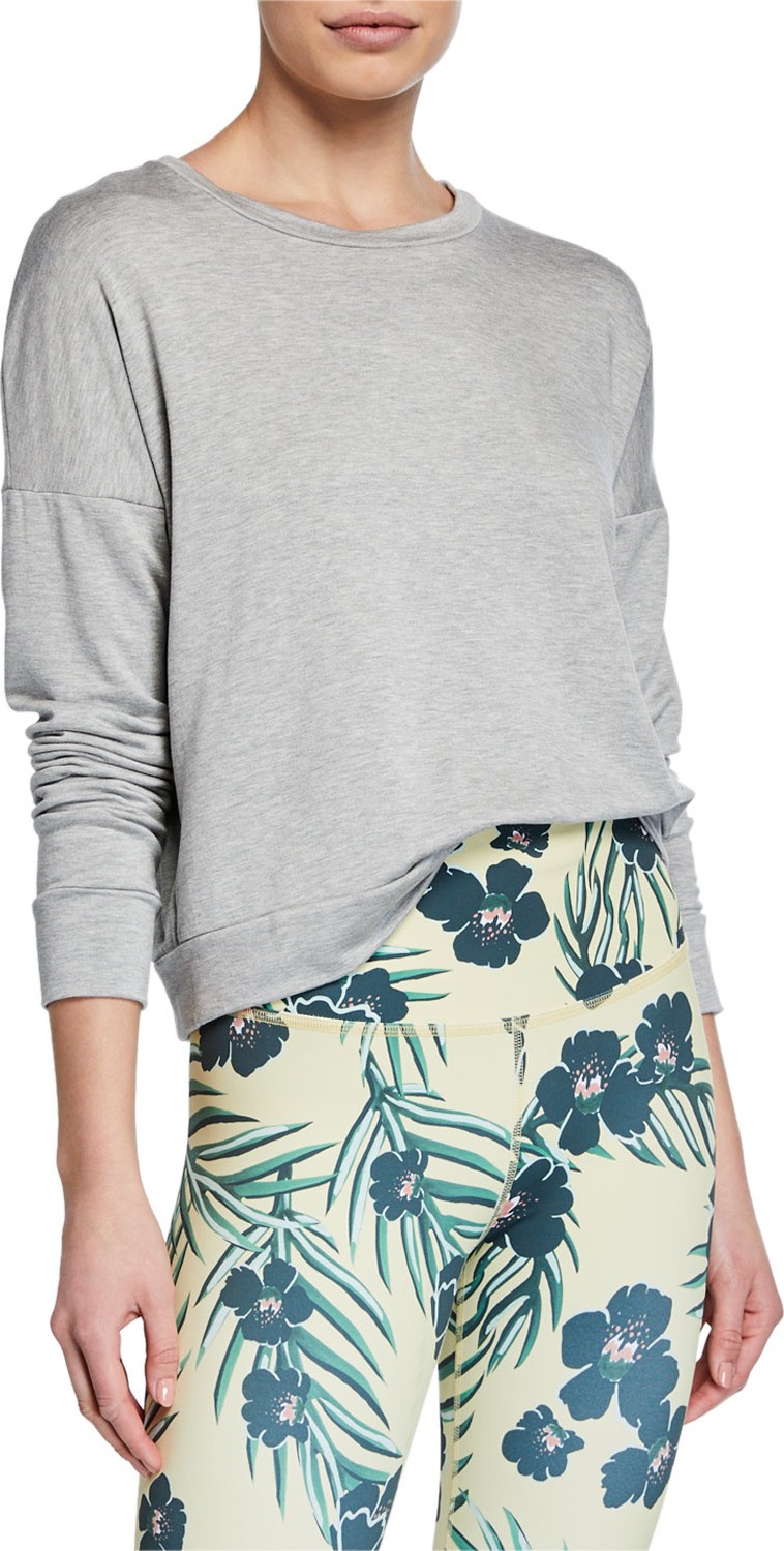 Beyond Yoga Color-Streak Long-Sleeve Cropped Pullover