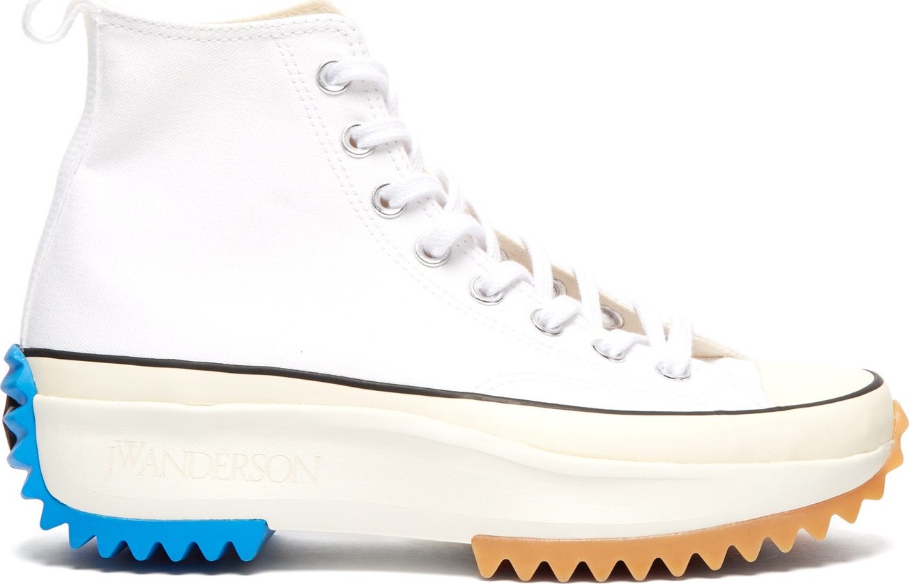 Converse x JW Anderson Runstar raised-sole high-top canvas trainers