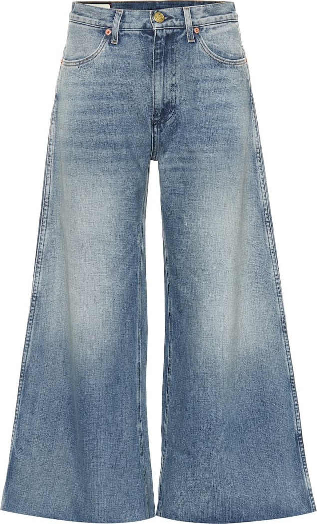 Gucci Cropped high-rise wide-leg jeans