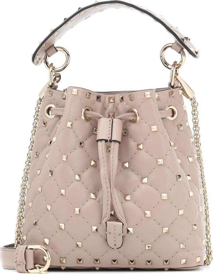 Valentino Valentino Garavani Candystud leather bucket bag