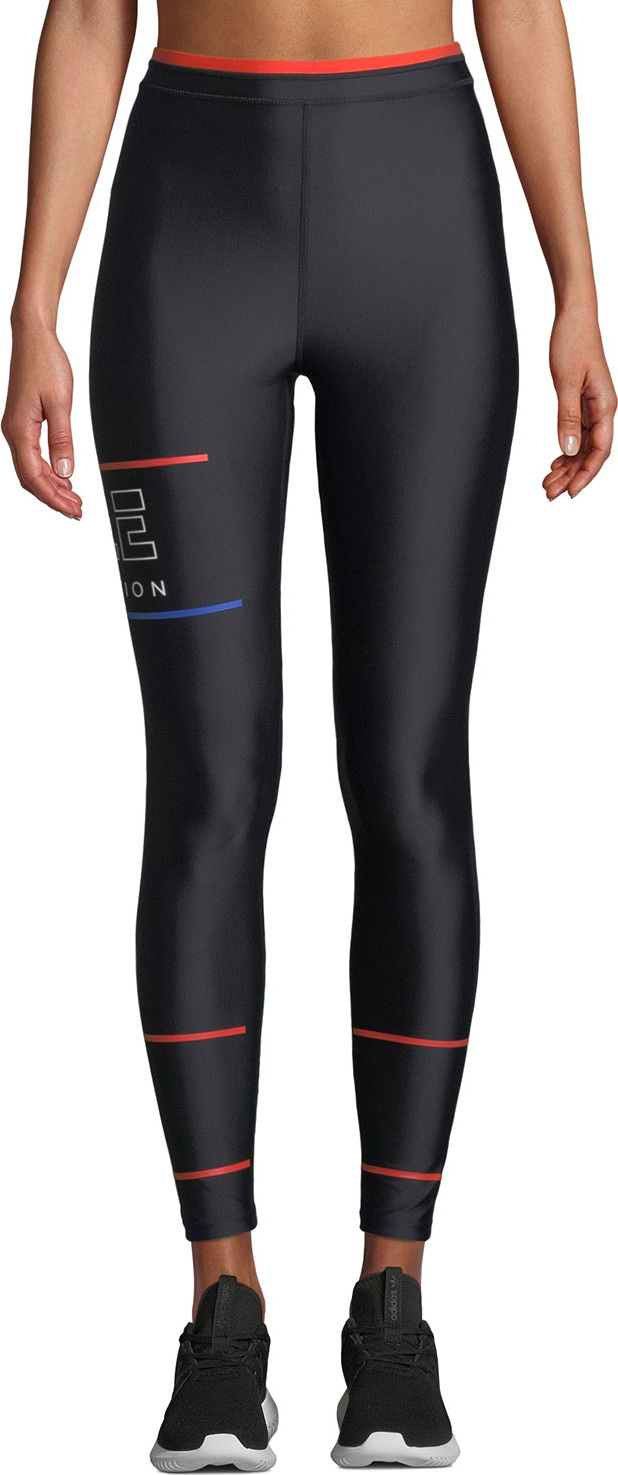 P.E Nation Glory High-Rise Printed High-Performance Leggings